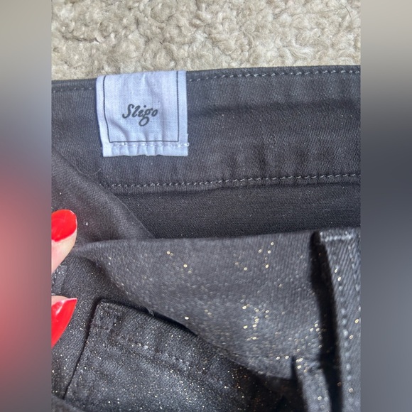 Frank & Eileen Sligo Skinny Jean Gold Glitter Wax Size 28 NWOT - Picture 14 of 16